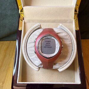 Polar F11 Digital Heart Rate Monitor/Fitness Tracker Watch, Red/Salmon